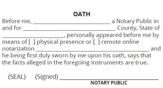 Oath Stamp