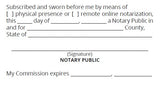 Sworn Affidavit Stamp
